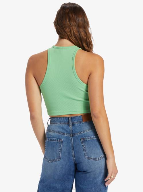 X4FH225 absinthe green Bright Boardwalk High Knit Tank Women Roxy | Tops