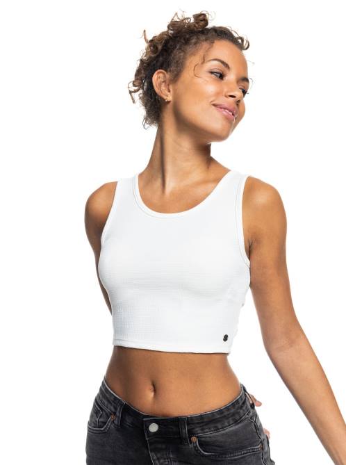 X4FH241 snow white Good Keepsake Crop Top Women Roxy | Tops