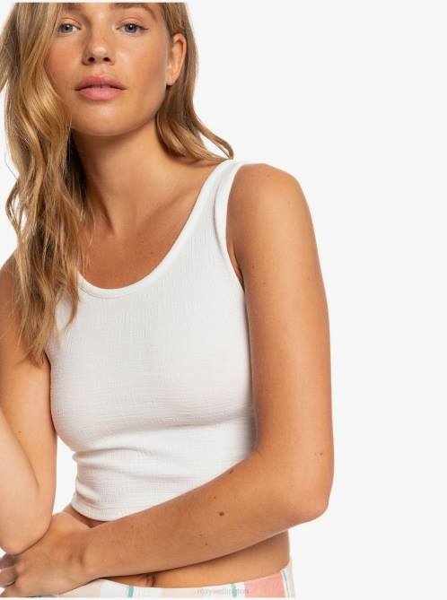 X4FH241 snow white Good Keepsake Crop Top Women Roxy | Tops