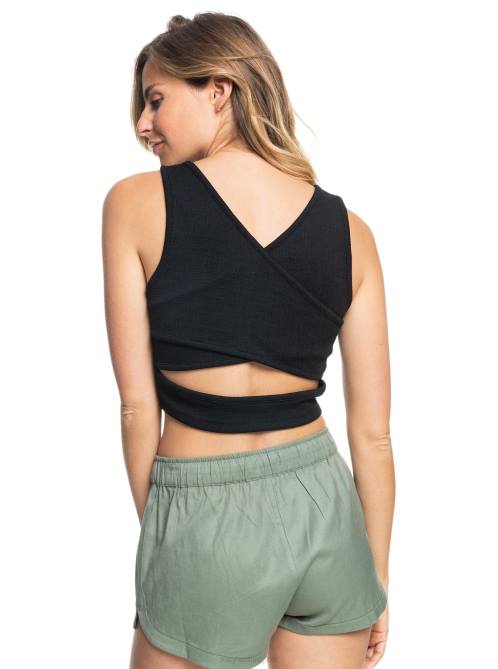 X4FH248 anthracite Good Keepsake Crop Top Women Roxy | Tops
