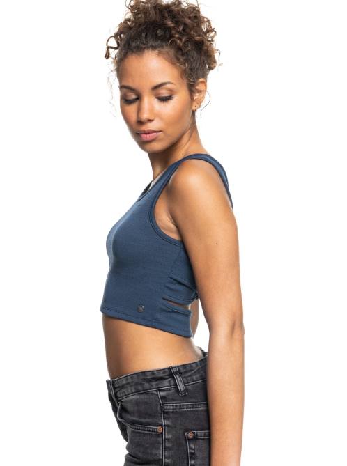 X4FH249 mood indigo Good Keepsake Crop Top Women Roxy | Tops