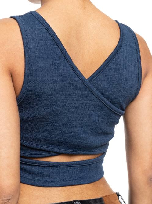 X4FH249 mood indigo Good Keepsake Crop Top Women Roxy | Tops