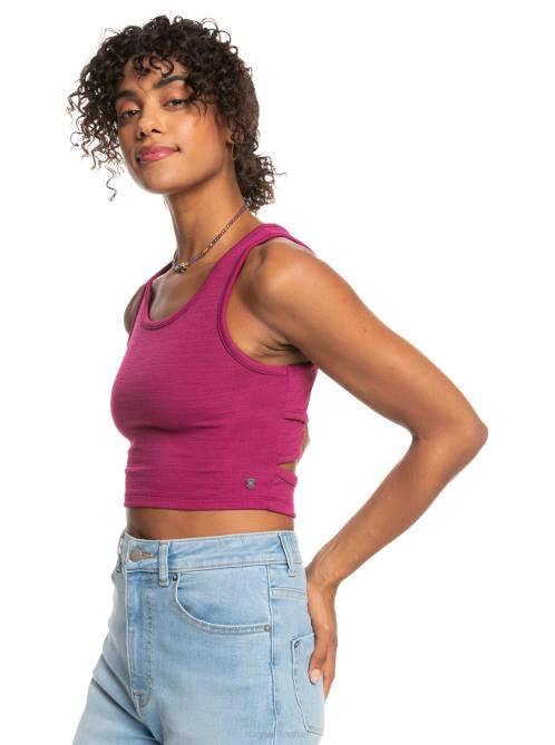 X4FH278 raspberry radiance Good Keepsake Crop Top Women Roxy | Tops