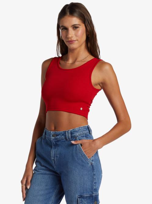 X4FH279 barbados cherry Good Keepsake Crop Top Women Roxy | Tops