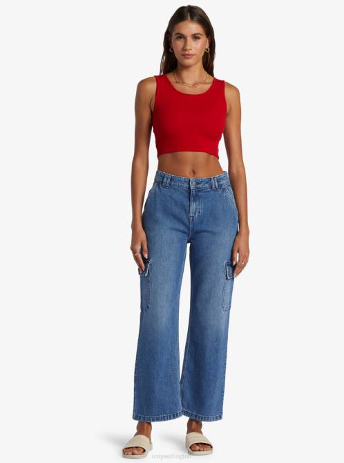 X4FH279 barbados cherry Good Keepsake Crop Top Women Roxy | Tops