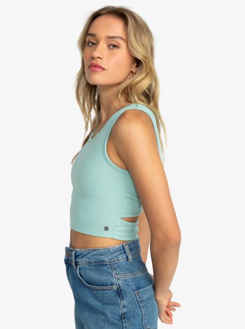 X4FH281 blue surf Good Keepsake Crop Top Women Roxy | Tops