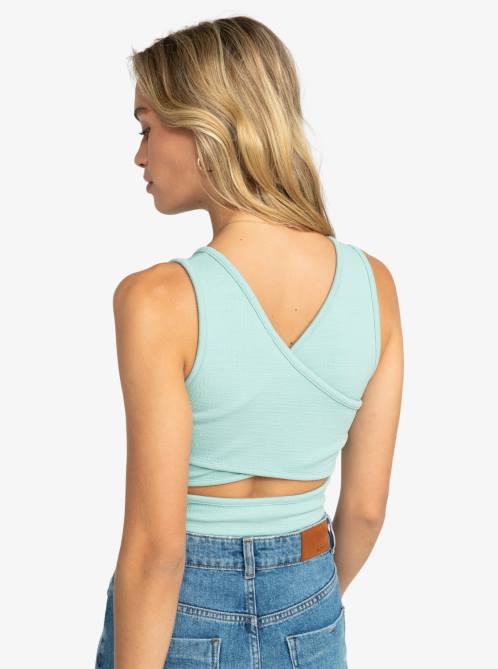 X4FH281 blue surf Good Keepsake Crop Top Women Roxy | Tops