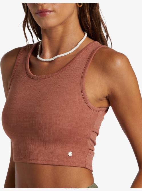 X4FH285 cedar wood Good Keepsake Crop Top Women Roxy | Tops