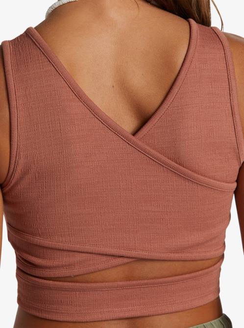 X4FH285 cedar wood Good Keepsake Crop Top Women Roxy | Tops