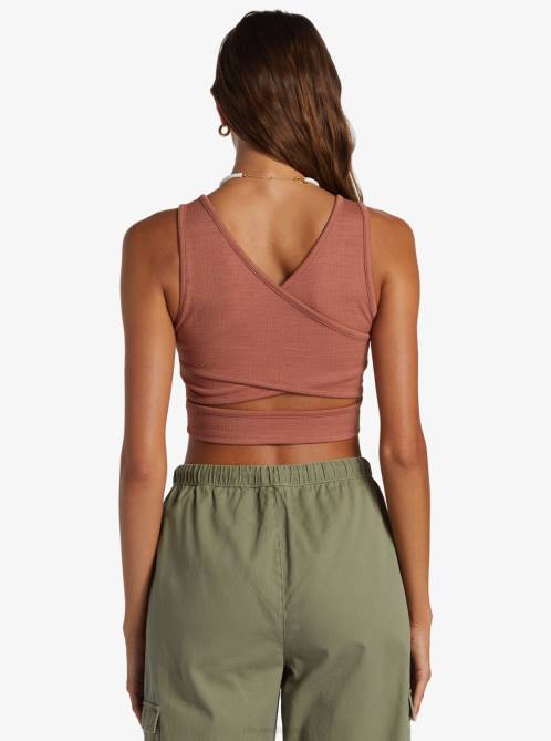 X4FH285 cedar wood Good Keepsake Crop Top Women Roxy | Tops