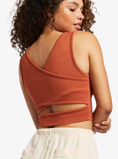 X4FH298 baked clay Good Keepsake Crop Top Women Roxy | Tops