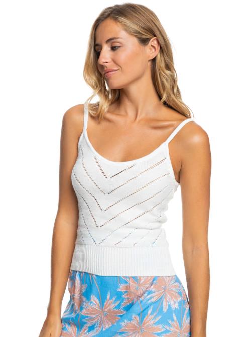 X4FH300 snow white Sunrise Club Strappy Tank Women Roxy | Tops