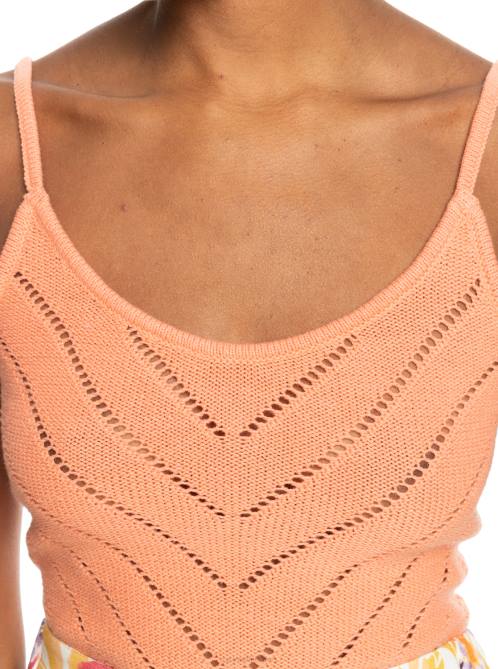 X4FH398 papaya punch Sunrise Club Strappy Tank Women Roxy | Tops