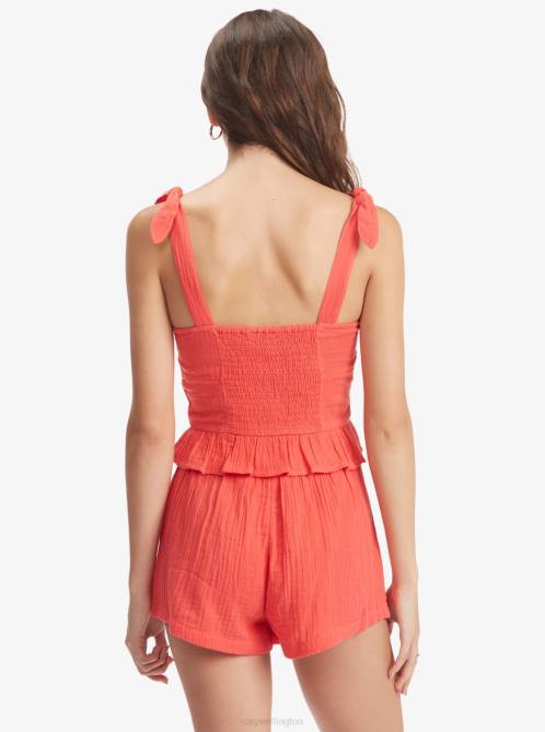 X4FH459 hibiscus Beyond Me Strappy Top Women Roxy | Tops