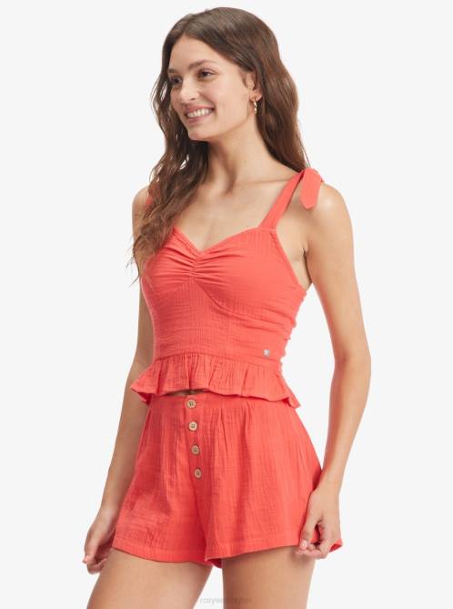 X4FH459 hibiscus Beyond Me Strappy Top Women Roxy | Tops