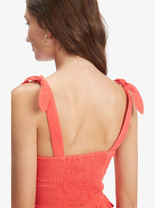 X4FH459 hibiscus Beyond Me Strappy Top Women Roxy | Tops