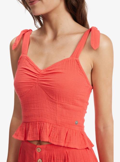 X4FH459 hibiscus Beyond Me Strappy Top Women Roxy | Tops