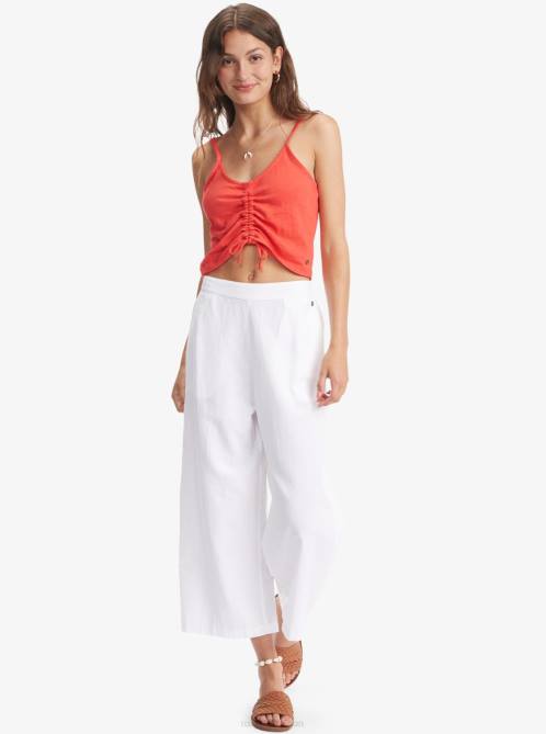 X4FH476 hibiscus Flirty Feels V-Neck Top Women Roxy | Tops