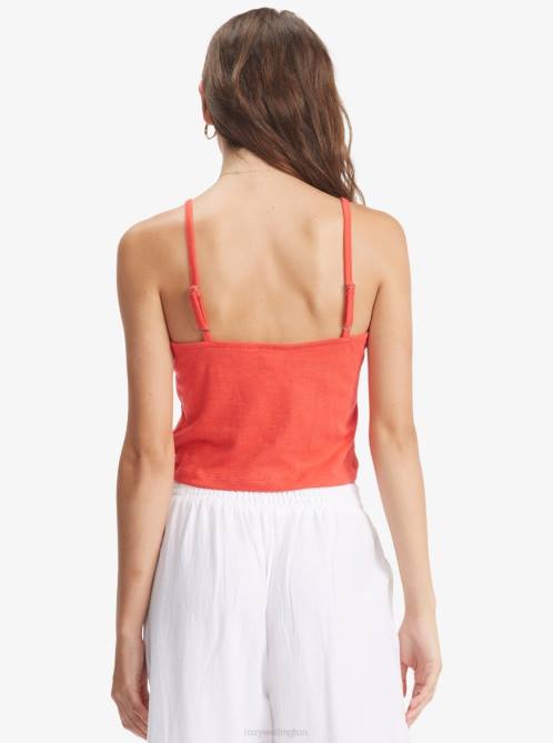 X4FH476 hibiscus Flirty Feels V-Neck Top Women Roxy | Tops