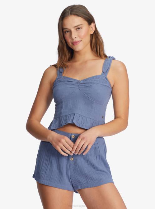 X4FH507 bijou blue Beyond Me Strappy Top Women Roxy | Tops