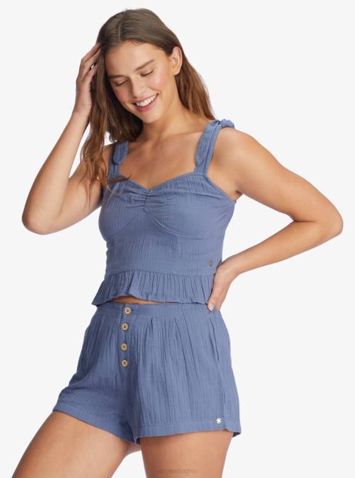 X4FH507 bijou blue Beyond Me Strappy Top Women Roxy | Tops