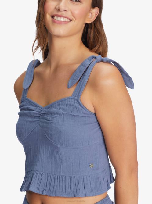 X4FH507 bijou blue Beyond Me Strappy Top Women Roxy | Tops