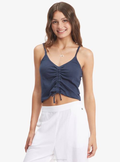 X4FH516 mood indigo Flirty Feels V-Neck Top Women Roxy | Tops