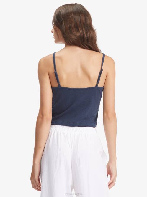 X4FH516 mood indigo Flirty Feels V-Neck Top Women Roxy | Tops