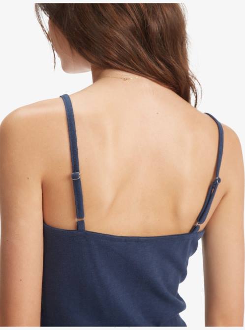 X4FH516 mood indigo Flirty Feels V-Neck Top Women Roxy | Tops