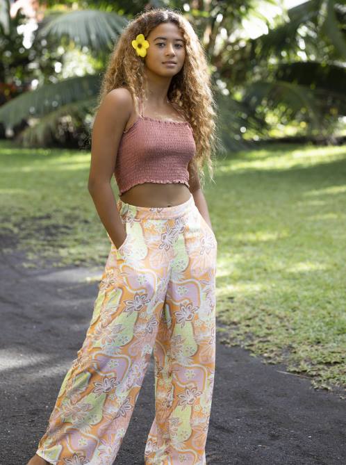 X4FH93 cedar wood Warm Waters Bandeau Top Women Roxy | Tops