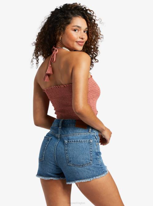 X4FH93 cedar wood Warm Waters Bandeau Top Women Roxy | Tops