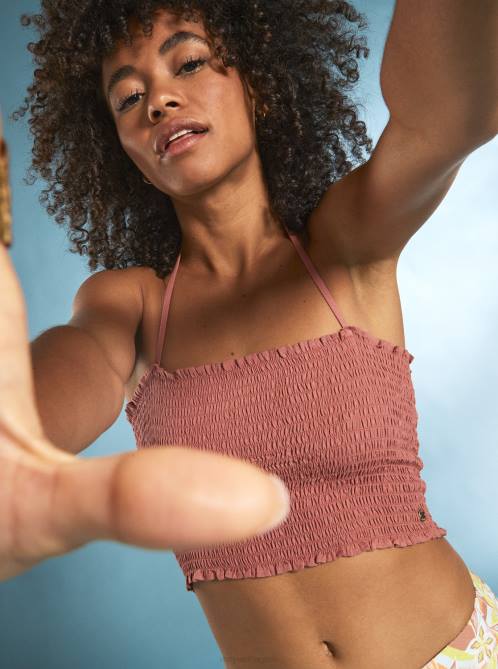 X4FH93 cedar wood Warm Waters Bandeau Top Women Roxy | Tops