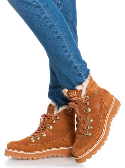 X4FH1379 chestnut brown Sadie Lace-Up Boots Women Roxy | Boots