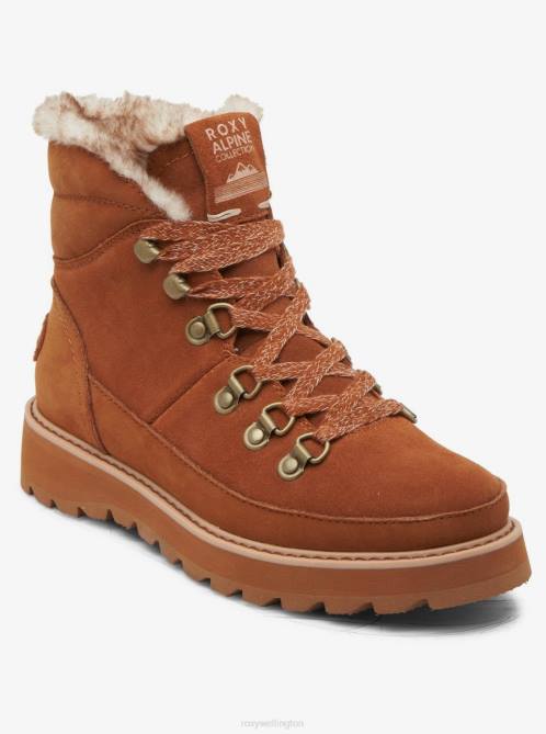 X4FH1379 chestnut brown Sadie Lace-Up Boots Women Roxy | Boots
