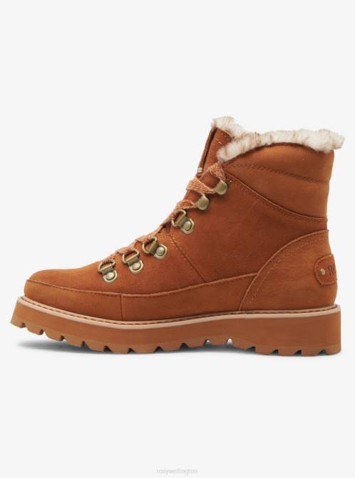 X4FH1379 chestnut brown Sadie Lace-Up Boots Women Roxy | Boots