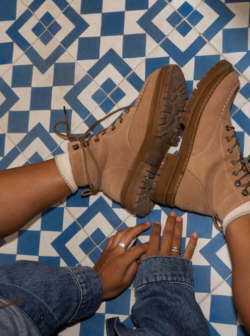 X4FH1386 tan Work It Boots Women Roxy | Boots