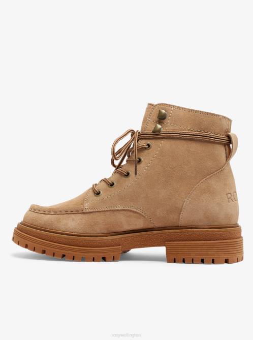 X4FH1386 tan Work It Boots Women Roxy | Boots