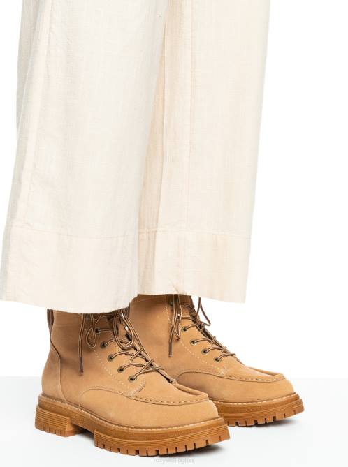 X4FH1386 tan Work It Boots Women Roxy | Boots