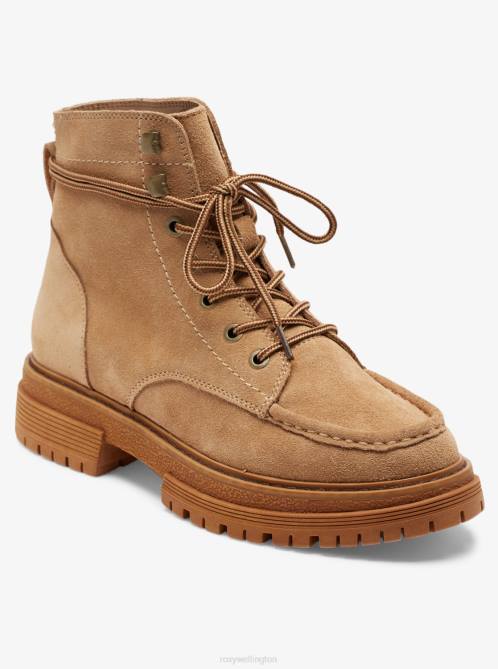 X4FH1386 tan Work It Boots Women Roxy | Boots