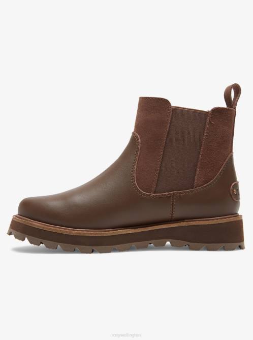 X4FH1390 brown Marren Chelsea Boots Women Roxy | Boots