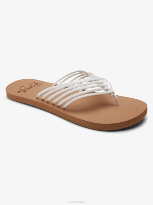 X4FH1206 white Jasmine Flip-Flops Women Roxy | Flip Flops
