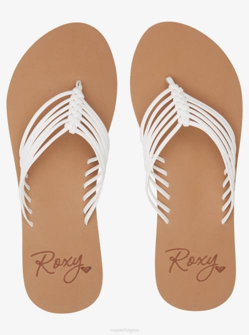 X4FH1206 white Jasmine Flip-Flops Women Roxy | Flip Flops