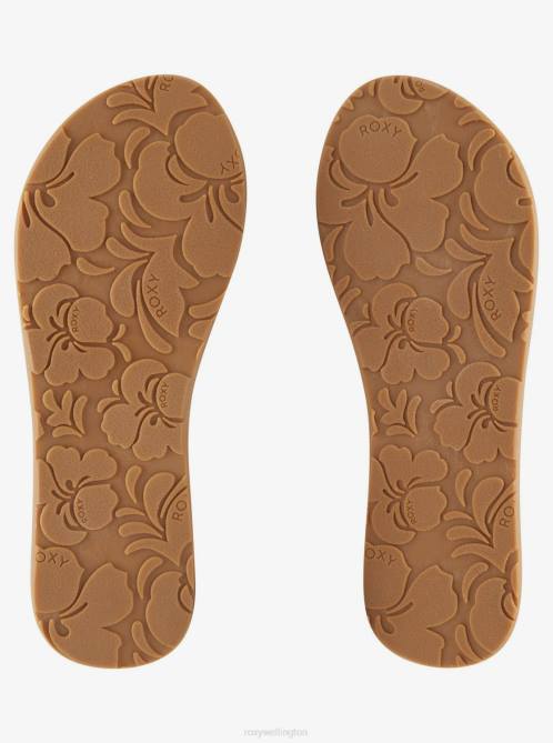 X4FH1206 white Jasmine Flip-Flops Women Roxy | Flip Flops