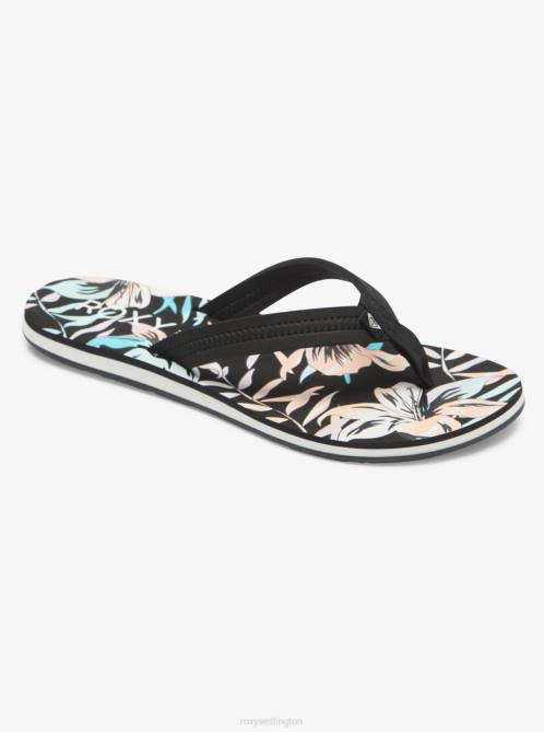 X4FH1208 black multi Vista Loreto Flip-Flops Women Roxy | Flip Flops