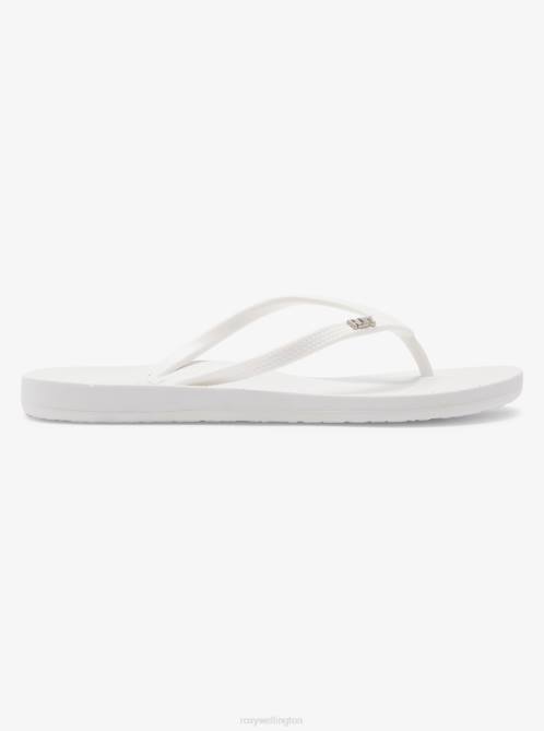 X4FH1216 white Jettie Sandals Women Roxy | Flip Flops