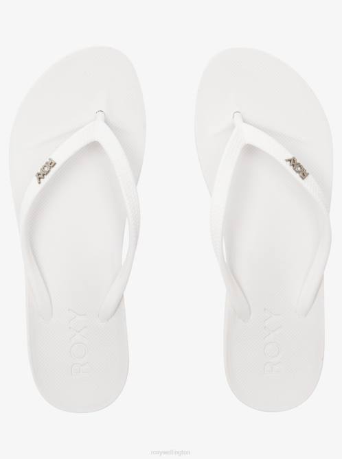 X4FH1216 white Jettie Sandals Women Roxy | Flip Flops