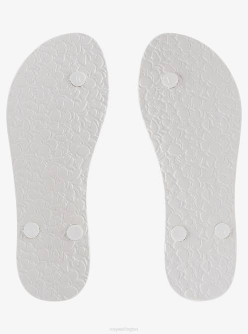 X4FH1216 white Jettie Sandals Women Roxy | Flip Flops