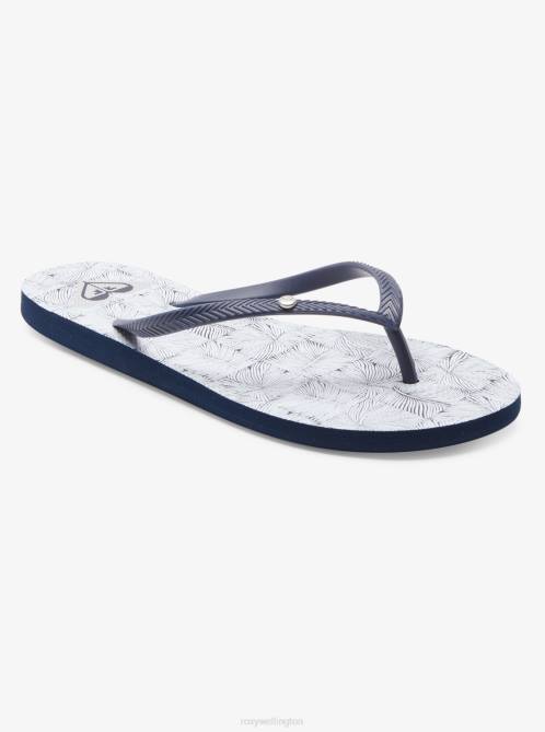 X4FH1219 navy white Bermuda Sandals Women Roxy | Flip Flops