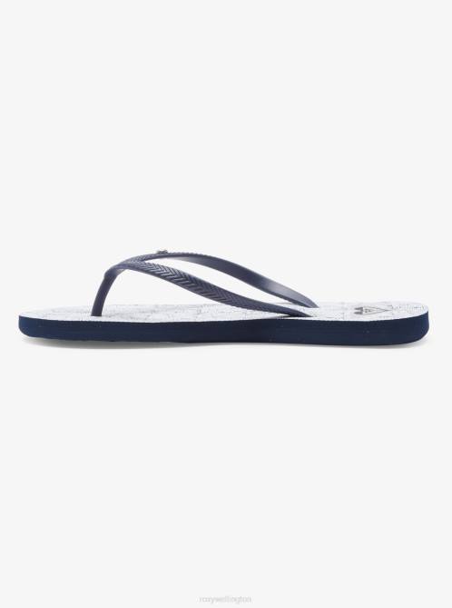 X4FH1219 navy white Bermuda Sandals Women Roxy | Flip Flops
