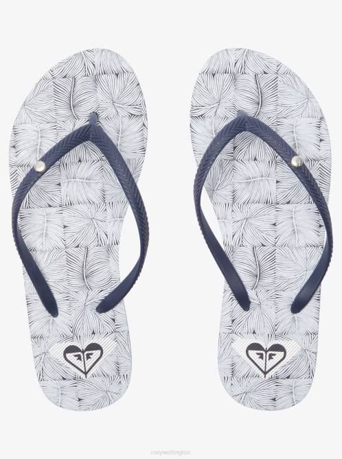 X4FH1219 navy white Bermuda Sandals Women Roxy | Flip Flops